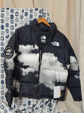 The North Face 1992 Nuptse 30th Anniversary Black White Print Down Jacket